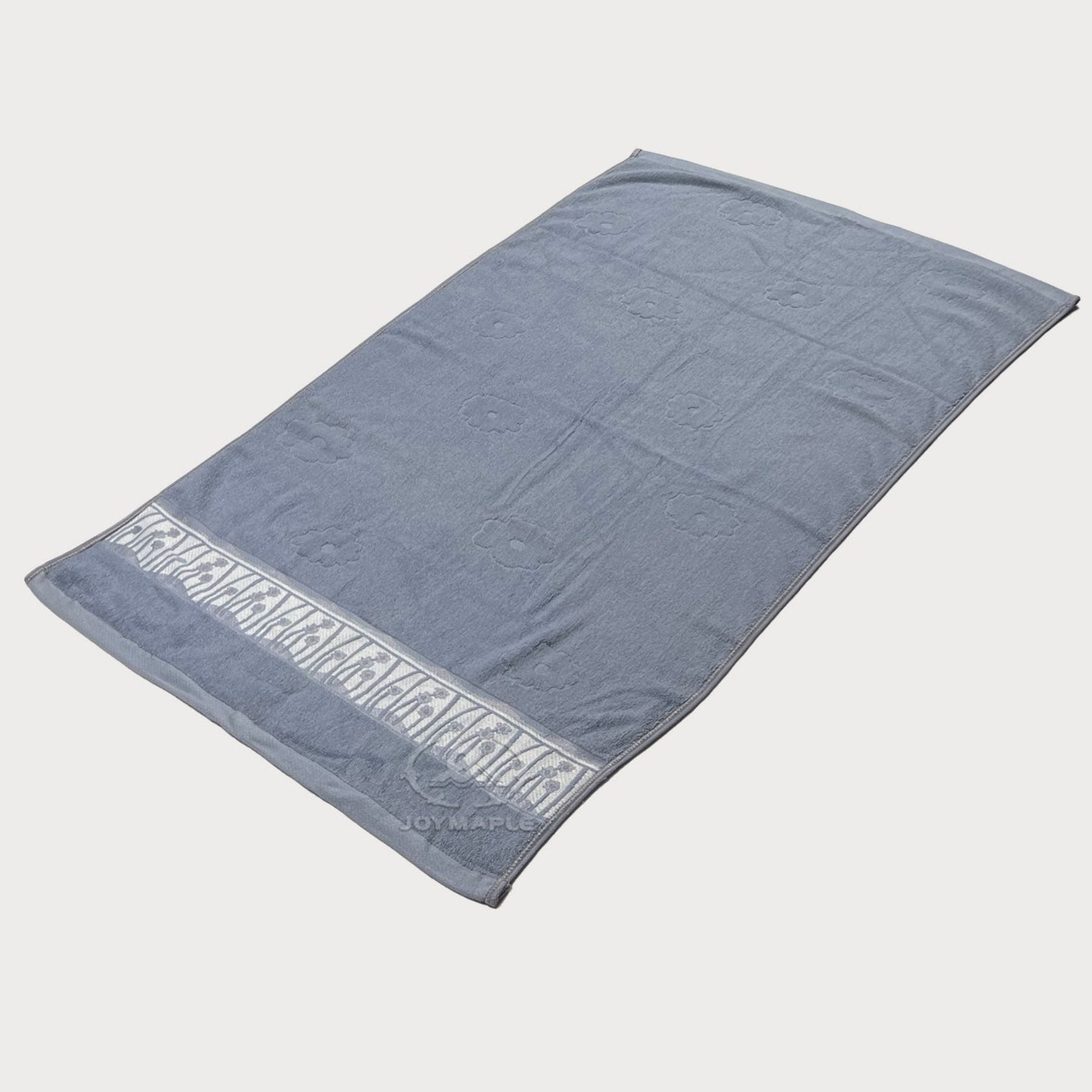Floral Design Border Single Sides Bath Towels