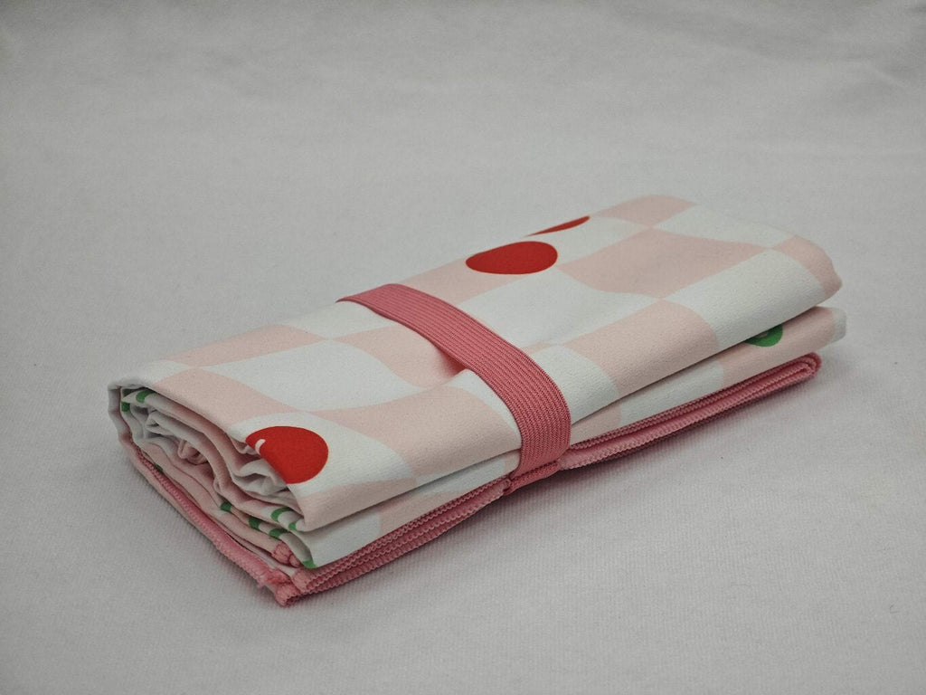 Fruit Printed Suede Microfiber Beach Towels with Mesh Bag
