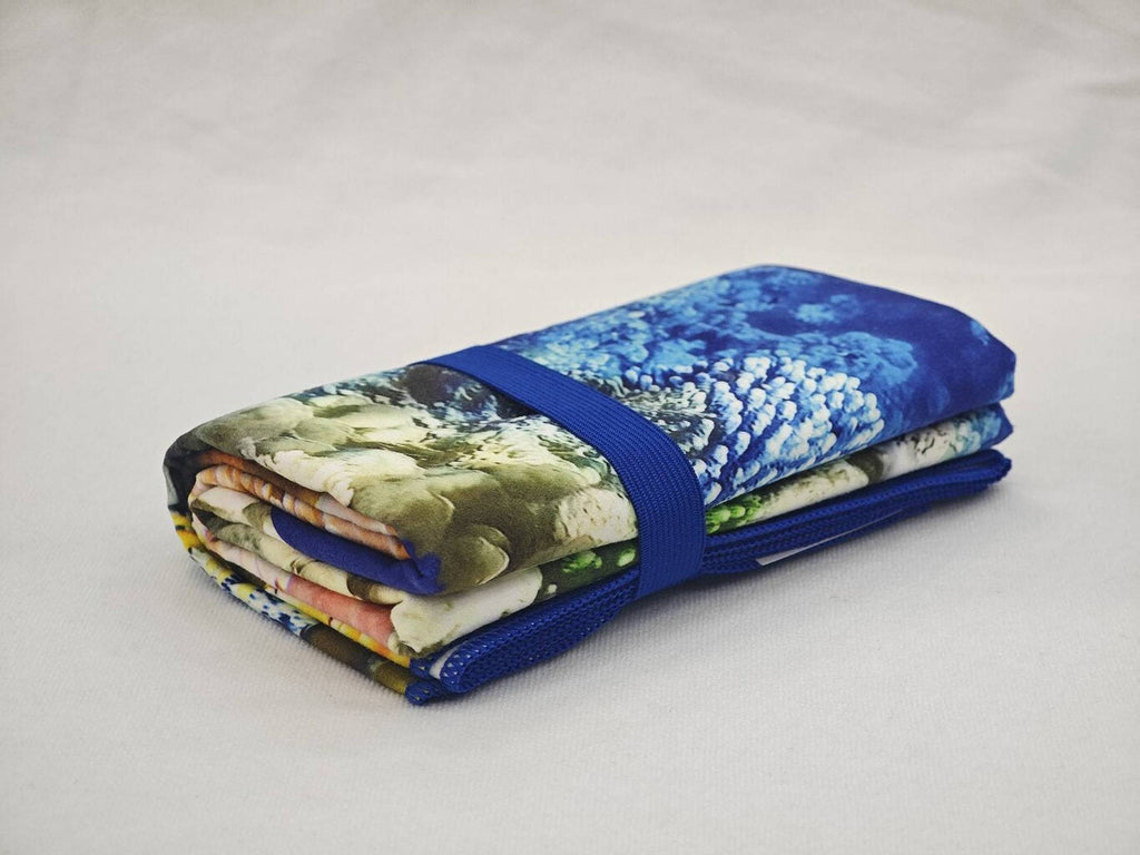 Custom Towels Ocean Animal Printed Suede Microfiber Beach Towels with Elastic Bands