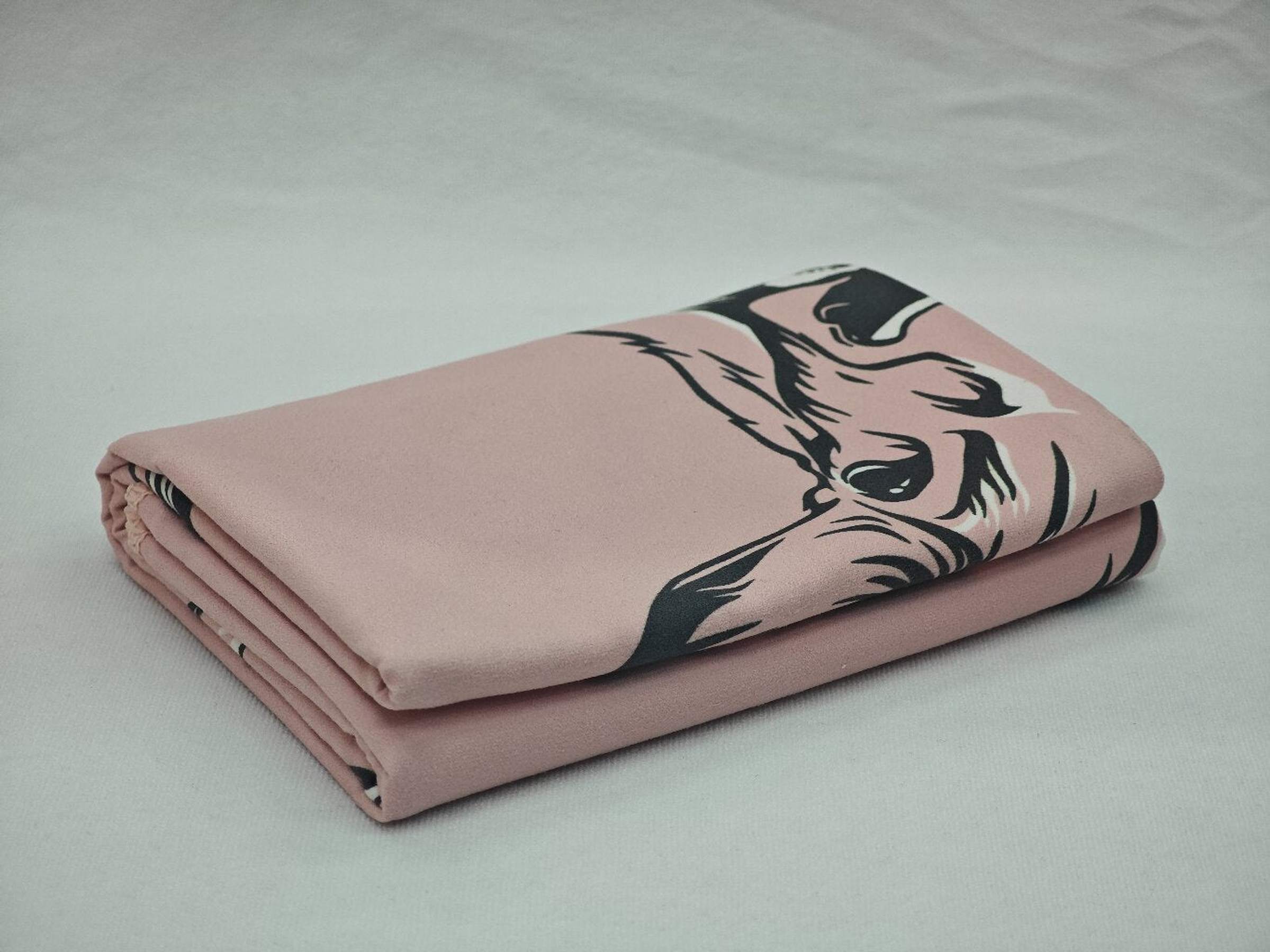 Animal Printed Suede Microfiber Beach Towels with Elastic Bands