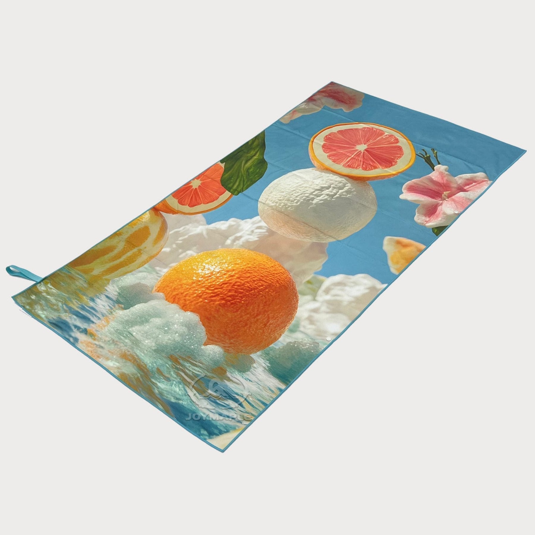 Personalized Printed Suede Microfiber Beach Towels with Elastic Bands