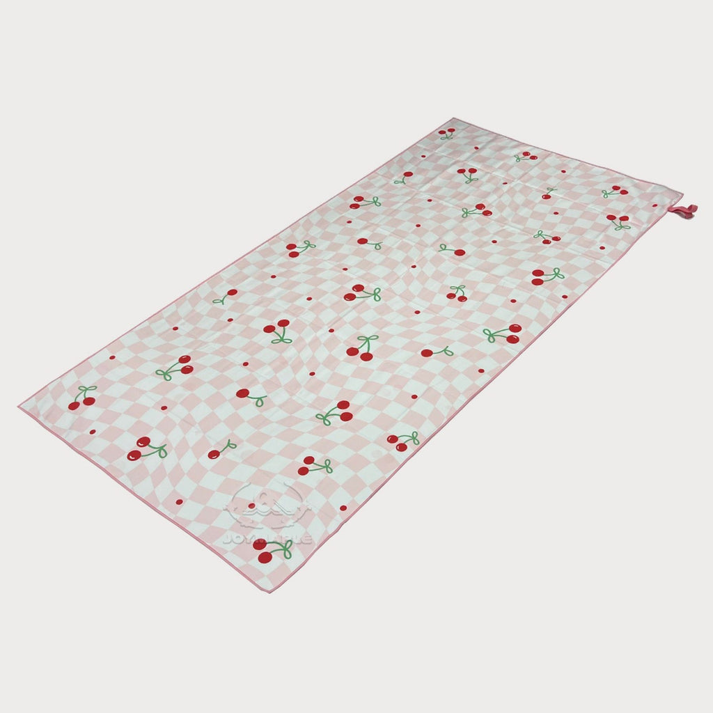 Fruit Printed Suede Microfiber Beach Towels with Mesh Bag