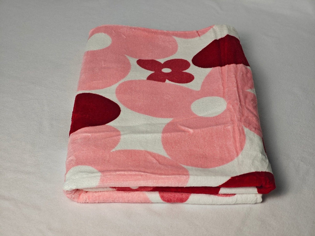 Custom Floral Print Cotton Beach Towel