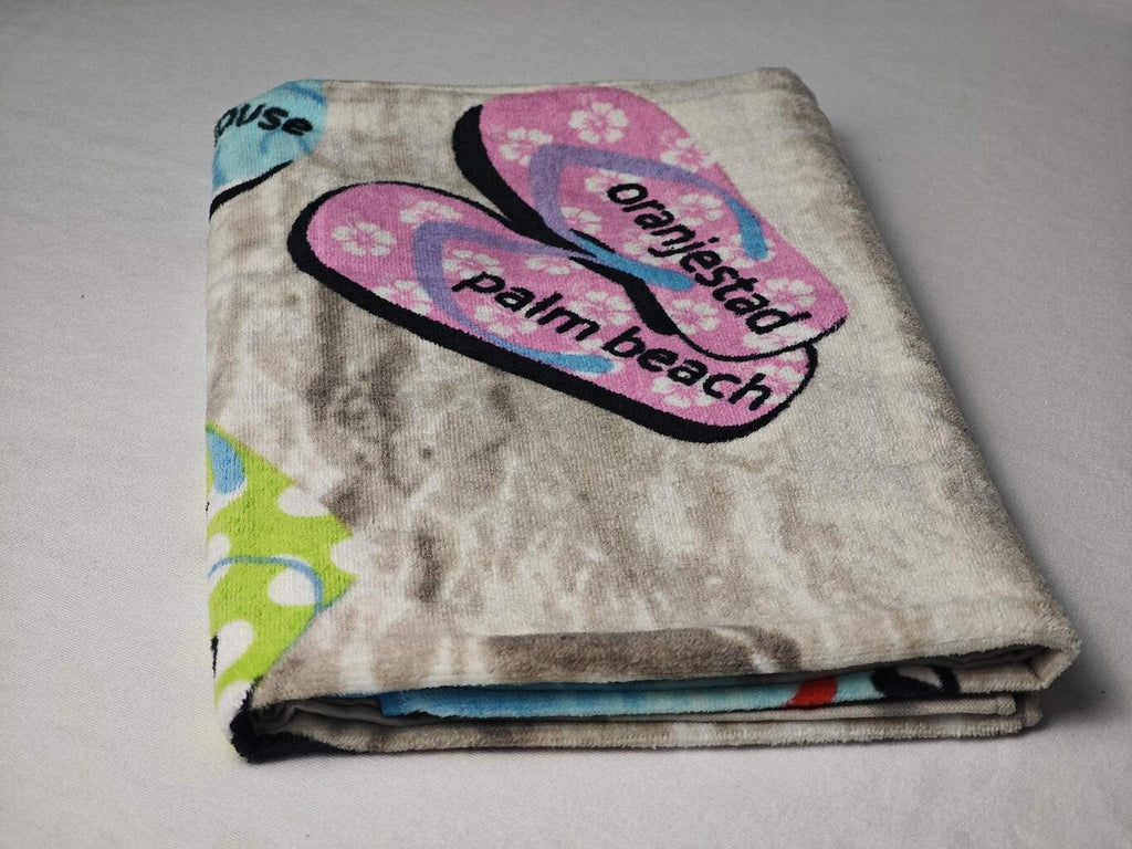 Customized Slipper Design Printing Beach Towel