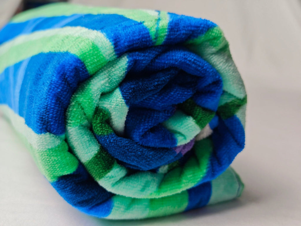 Custom Beach Towel with Palm Leaf Print Design