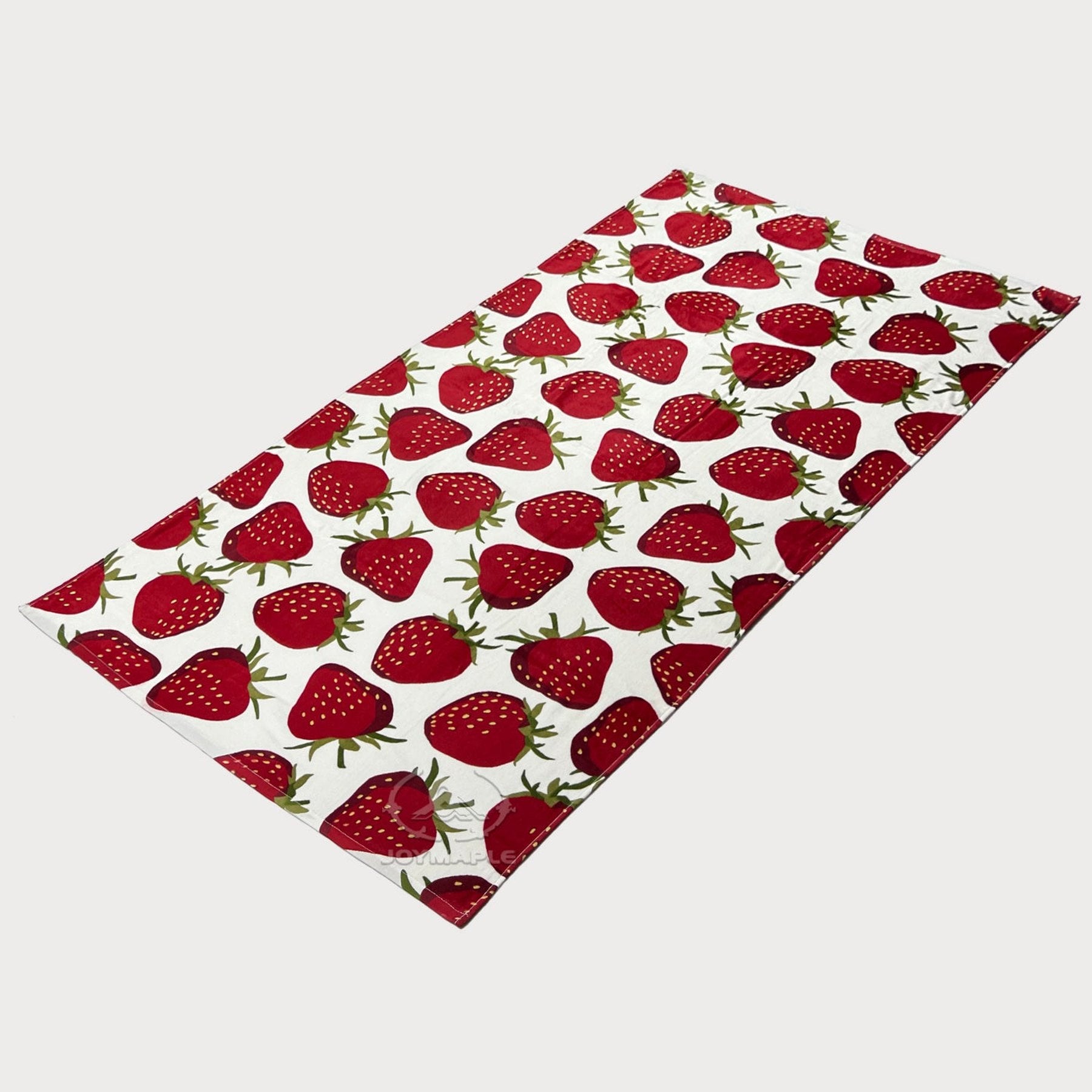 100% Cotton Custom Strawberry Print Beach Towel