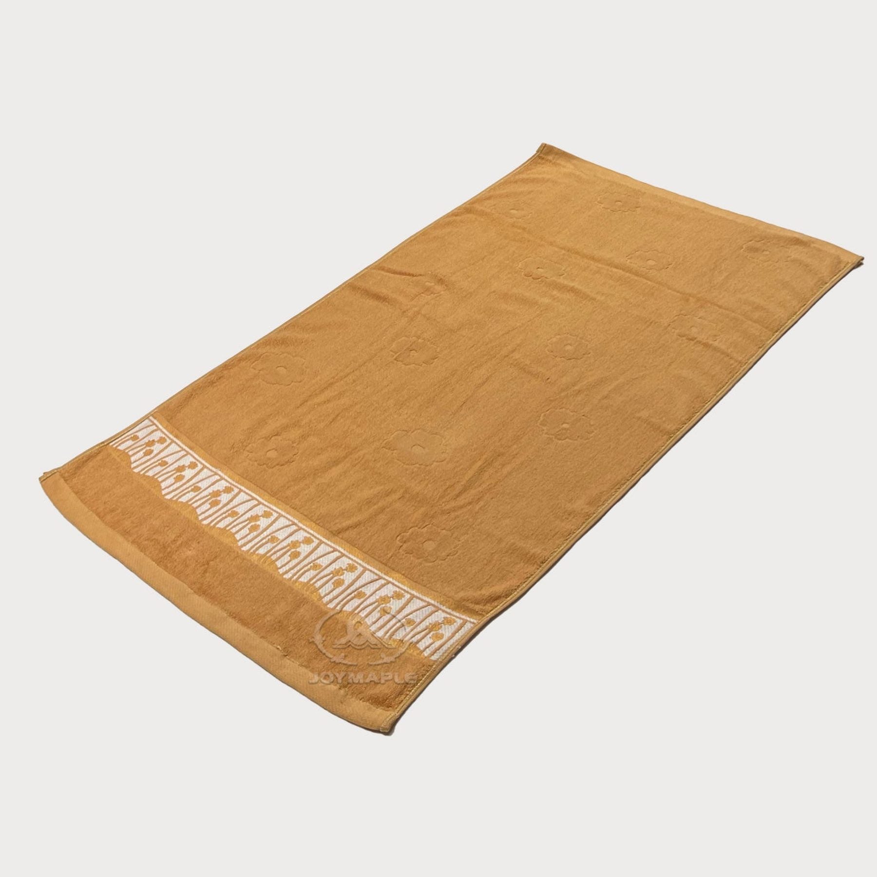 Floral Design Border Single Sides Bath Towels