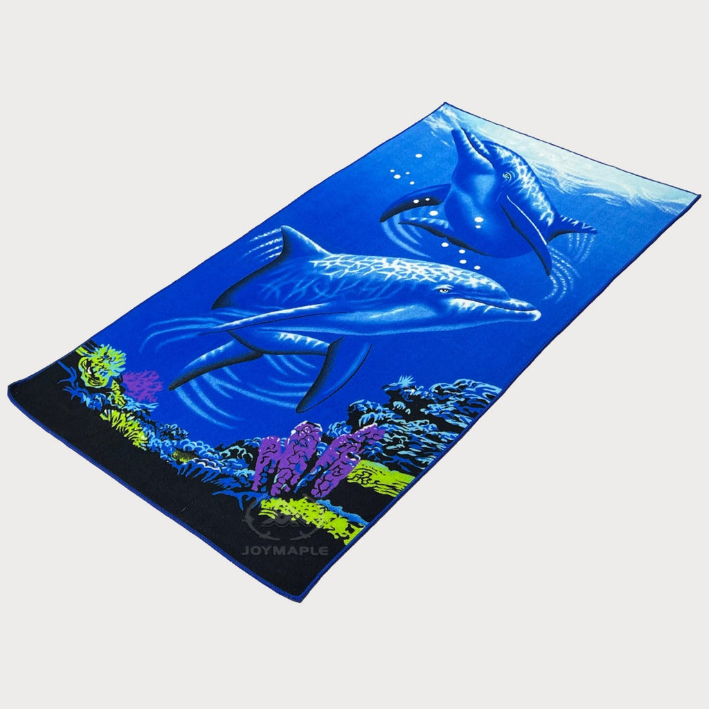 Custom Microfiber Dolphin Print Beach Towels