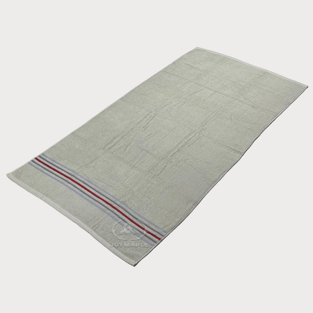 Custom Solid Bath Towel with Border Single Sides
